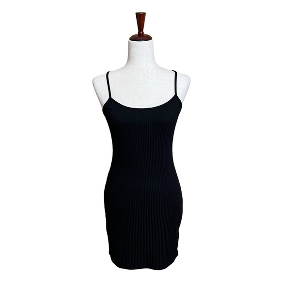 Urban Ooufitters Millie Ribbed Bodycon Mini Dress. Black Size M #989 - Picture 3 of 8